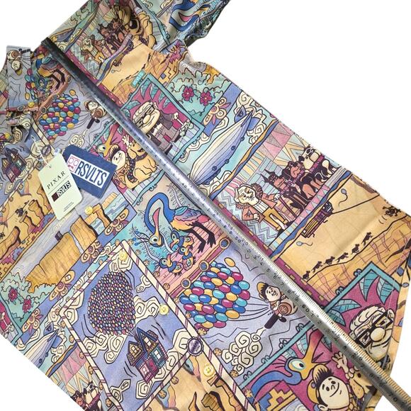 RSVLTS Disney Pixar Up "Paradise Found"KUNUFLEX Short Sleeve Shirt Men SZ S - Picture 4 of 6